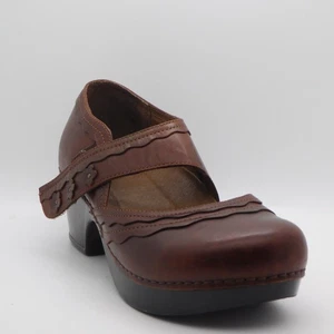Dansko Harlow Footwear Leather Mary Jane Loafers Clogs Floral Size EU 37 US 7 - Picture 1 of 11