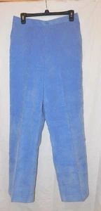 NWOT-Ms. Flat Front Pull-On Corduroy Pants from Alfred Dunner - Lt. Blue - Sz 10 - Picture 1 of 3