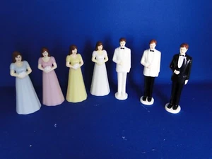 New Vintage Wilton Groomsmen & Bridesmaids, 3.5" tall, variety of colors/styles, - Picture 1 of 33