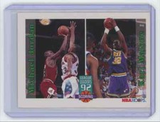 1991-92 Hoops Michael Jordan/Karl Malone Basketball Card Chicago Bulls #320