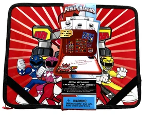 NEW Official Power Rangers Travel  Lap Desk Dry Erase/Coloring Stickers - Picture 1 of 3