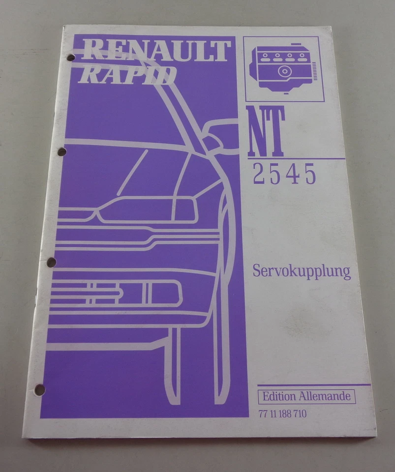 Manual De Taller Renault Rapid Servocuplaje, St.1996 - Imagen 1 de 1