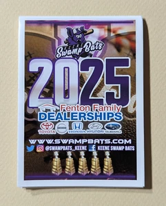 Calendario de bolsillo de béisbol Keene Swamp Bats 2025 NECBL ⚾️⚾️ - Imagen 1 de 2