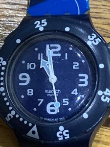 Vintage Swiss Swatch AG2000 WR200M Quartz Gents Rubber Strap Watch-38mm-Works - Picture 1 of 4