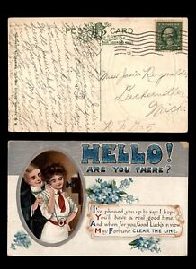 Mayfairstamps US 1912 Detroit MI to Deckerville MI Embossed Telephone Greeting P