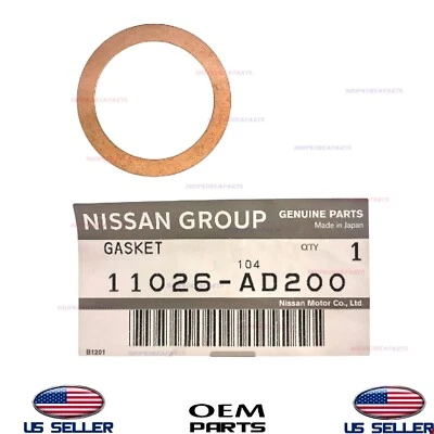 Genuine Turbocharger Oil Line Gasket ⭐ 3.0L Nissan Z Infiniti Q50 Q60 *See List - Image 1 of 2