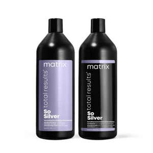 NEW! Matrix Total Results - SO SILVER Shampoo & Conditioner Liter Set - Picture 1 of 1