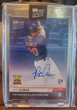 Pete Alonso Topps Now Autographed Rookie Card! Serial Numbered 38/49.