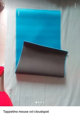 TAPPETINO PER MOUSE XXL CLOUDSPOT NUOVO MAI USATO , MISURA 90X40 COLORE BLU - Immagine 1 di 4