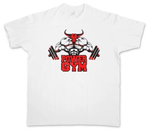POWER GYM BULL T-SHIRT Fitness Sports Bulle Stier Muscles Muskeln Body Building - Picture 1 of 1