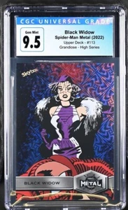 Black Widow Marvel 2022 Spider-Man Metal #113 Grandiose CGC 9.5 Gem Mint - Picture 1 of 3
