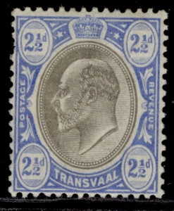 SUDÁFRICA - Transvaal EDVII SG247, 21⁄2d negro y azul, M COMO NUEVO. Cat £15. - Imagen 1 de 1