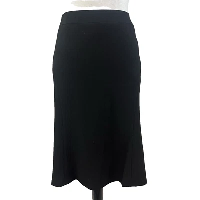 Le Suit Skirt sz 14 Black Textured Crepe Belles Du Jour Flared Knee Career Suit - Image 1 of 4