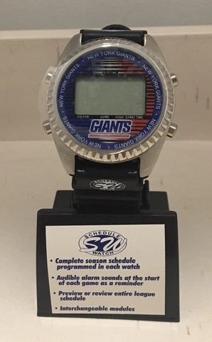 1997 New York Giants Schedule Watch by Sun Time Enterprises (Brand New) (HTF) Cover