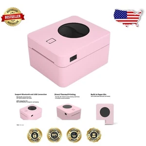 Compact Pink Bluetooth Label Printer - Fast 4x6 Shipping Labels for E-Commerce - Picture 1 of 7