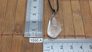Pendentif CRISTAL DE ROCHE XL + cordon reglable mineraux pierre roulée reiki - Picture 1 of 1