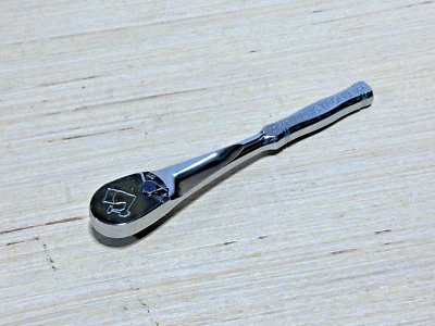NOS Armstrong Tools USA 10-992 Full Polish Chrome Ratchet, 1/4" Drive (ARM Logo) - Image 1 of 4