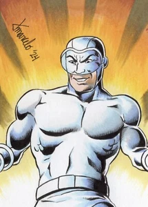 ORIGINAL Secret Society of Super Villains - Silver Ghost 1/1 Sketch Card PSC Art - Picture 1 of 3
