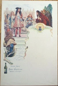 Chartreux: Maurice Leloir / Künstler - signiert 1900 französische Werbung Menü - Chartreuse - Bild 1 von 1