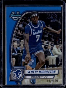 2024-25 Bowman U cromo Scotty Middleton refractor azul verdadero 192/199 - Imagen 1 de 2