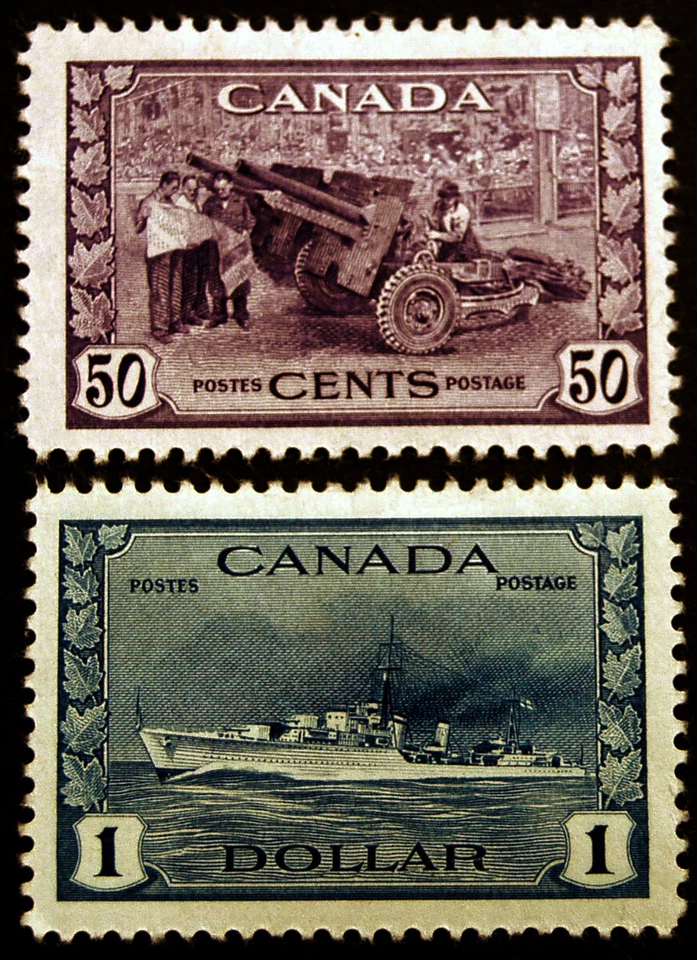 Canada #261 50c Violet & #262 $1 Deep Blue VF MLH CV $150 - Image 1 of 1