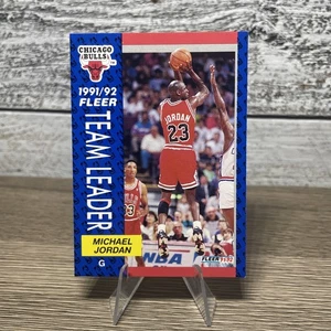 1991-92 Fleer Michale Jordan #375 Team Leader - Chicago Bulls. Kostenloser Versand - Bild 1 von 2