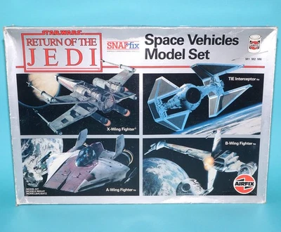 STAR WARS ROTJ SNAPFIX SPACE VEHICLES MODEL KIT BOX SET MIB NRFB 1983 AIRFIX ... — 第 1/4 张图片