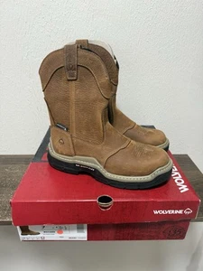 NEW Wolverine Mens Raider DuraShocks Western Comp Toe Work Wellington Boot 7 M - Picture 1 of 7