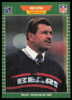 1989 Pro Set Mike Ditka Chicago Bears #53A - Image 1 of 2