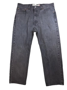 Pantalones de mezclilla negros vintage Levis 505 38x30 calce regular pierna recta Y2K (36x28) - Imagen 1 de 10