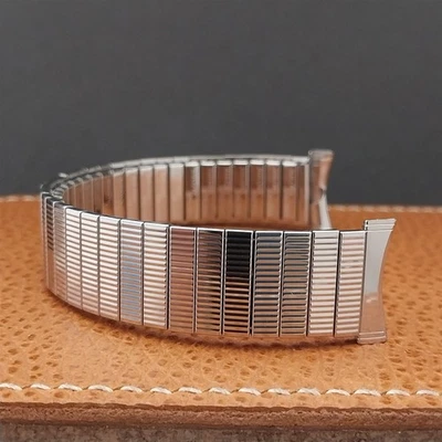 Vintage Bulova 16mm 18mm 19mm Stainless Steel Expansion Unused nos Watch Band - Image 1 of 4
