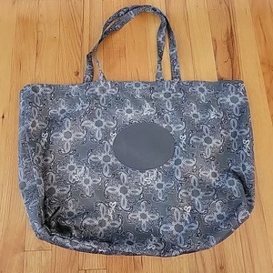 Bolso de Hombro Sharif Estampado de Serpiente Gris Plateado Tela Llevar Todo Reutilizable - Imagen 1 de 4