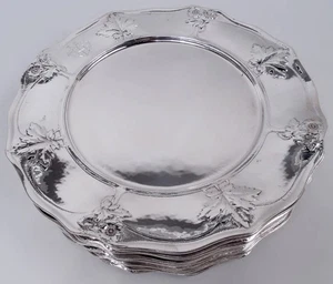 Gorham Martelé Martele Speiseteller R/YK RYK American 958 Silber 1916 - Bild 1 von 12