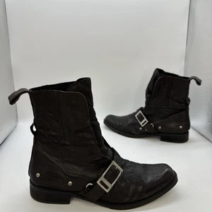 Free People Outsiders Moto Lederstiefel Damen 8,5 US EUR 39 dunkelbraun - Bild 1 von 12