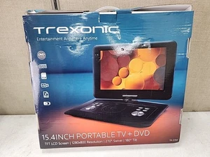 NUOVO Trexonic 15,4 pollici lettore portatile Tv + DVD con schermo girevole Tft-Lcd e Usb - Foto 1 di 10