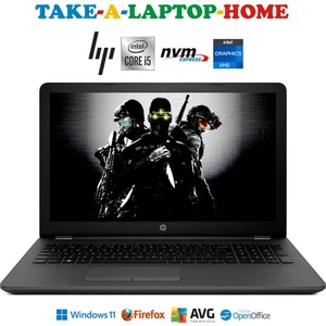 HP i5 3.9GHz Gaming Laptop Windows11 NVMe SSD Speed Drive HD 15.6" Widescreen - Picture 1 of 9