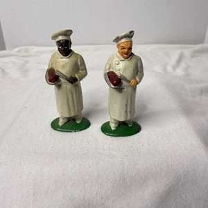 Antique 1930's Manoil Barclay Lead Toy Cook Soldier Great Original Paint Set 2 - Picture 1 of 7