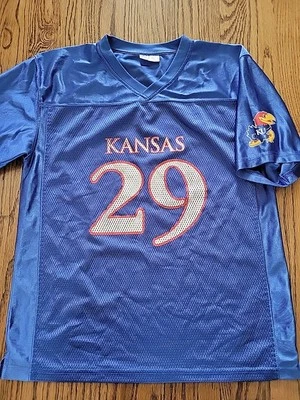 Kansas JayHawks Football Jersey Boys Size XL 16-18 NCAA College kids  - Image 1 of 4