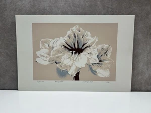 Blumen Serigrafie Druck von Johnny Johnson signiert 132/500 Wandkunst Dekor mit Echtheitszertifikat - Bild 1 von 5