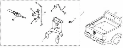 Manija de bloqueo de puerta trasera genuina Honda Ridgeline 2017-19 blanco diamante perla NH603P Foto 1 de 4