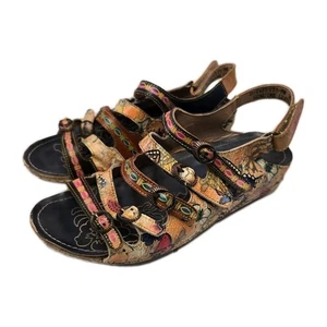 Sandalia L'Artiste Spring Step Taffyta TALLA 38/US 8 Artística Cuero Mariposa 5 Correas - Imagen 1 de 13