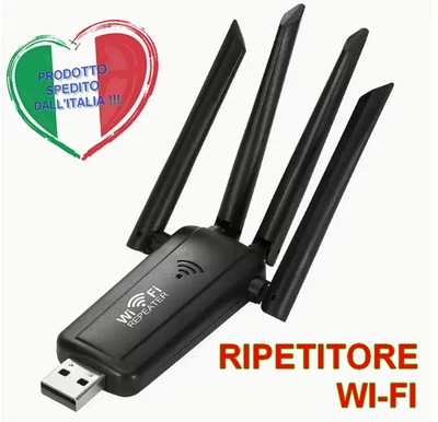 Estensore di portata WiFi, ripetitore di segnale WiFi, 2.4G 300Mbps WiFi Extende - Immagine 1 di 4