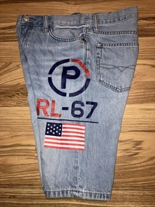 Polo Ralph Lauren The Sullivan Slim Denim Shorts American 67 Boys Size L 14/16 - Picture 1 of 8