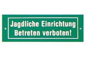 Schild "Jagdliche Einrichtung" Hochsitz Jagdschild - Bild 1 von 1