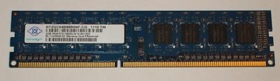 Nanya NT2GC64B88B0NF-CG 2GB PC3-10600 DDR3-1333MHz CL9 240-Pin DIMM Memory RAM - Image 1 of 2