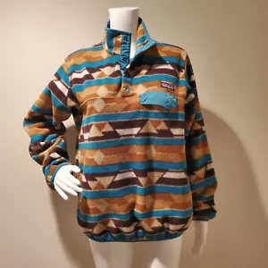 Patagonia Synchilla Snap-T Fleece Pullover Guatemalan Tango Bear Brown Aztec M - Picture 1 of 5