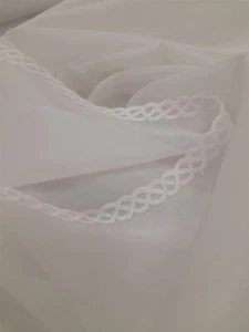 Flächenvorhang Schiebegardine Schiebeelement weiß transparent, Meterware - Bild 1 von 4