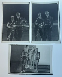 3 WW2/II Era Negatives of Military Soldiers, Men in Uniform - Picture 1 of 4