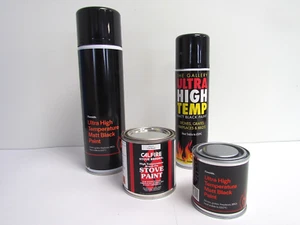 BARBEQUE, BBQ, CHIMINEA E STUFA ALTA TEMPERATURA NERO SPRAY / PENNELLO SU VERNICE - Foto 1 di 9