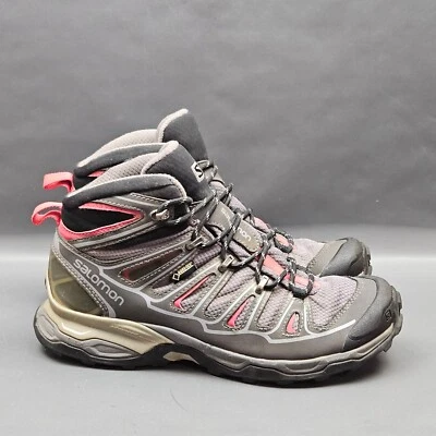 Salomon X-Ultra 2 Mid GTX Womens Trail Running Shoes 7 Gray Hiking Sneakers - Image 1 of 4